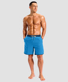 men's compression liner 4 pockets board shorts 7'' in lake blue - matching outfits view