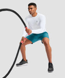 men's compression pullover long sleeve in white - matching outfits view