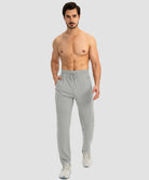 men's drawstring with 3 zipper pockets pant in bright gray - matching outfits view