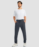 men's drawstring with 3 zipper pockets pant in gray - matching outfits view