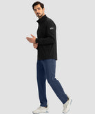 men's drawstring with 3 zipper pockets pant in heathered academy blue - matching outfits view