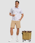 men's dry fit printed golf polo in triangular geometry - matching outfits view