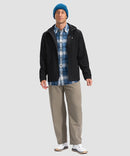 men's fleece-lined hooded softshell jacket in black - matching outfits view