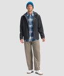 men's fleece-lined hooded softshell jacket in gray - matching outfits view