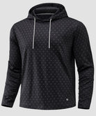men's fleece-lined performance hoodie in golf clubs black - front view