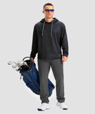 men's fleece-lined performance hoodie in golf clubs black - matching outfits view