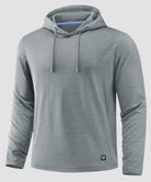 men's fleece-lined performance hoodie in heather light gray - front view