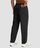 men's lightweight 3-pocket sweatpants in black - waistband detail
