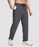 men's lightweight 3-pocket sweatpants in dark gray - pocket detail