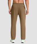 men's lightweight 3-pocket sweatpants in dark khaki - back view