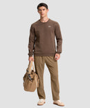 men's lightweight 3-pocket sweatpants in dark khaki - matching outfits view