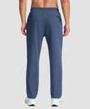 men's lightweight 3-pocket sweatpants in indigo blue - back view