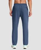 men's lightweight 3-pocket sweatpants in indigo blue - back view