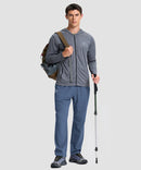 men's lightweight 3-pocket sweatpants in indigo blue - matching outfits view