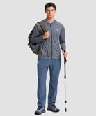 men's lightweight 3-pocket sweatpants in indigo blue - matching outfits view