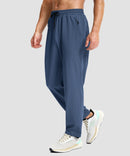 men's lightweight 3-pocket sweatpants in indigo blue - side view