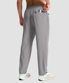 men's lightweight 3-pocket sweatpants in light gray - back view