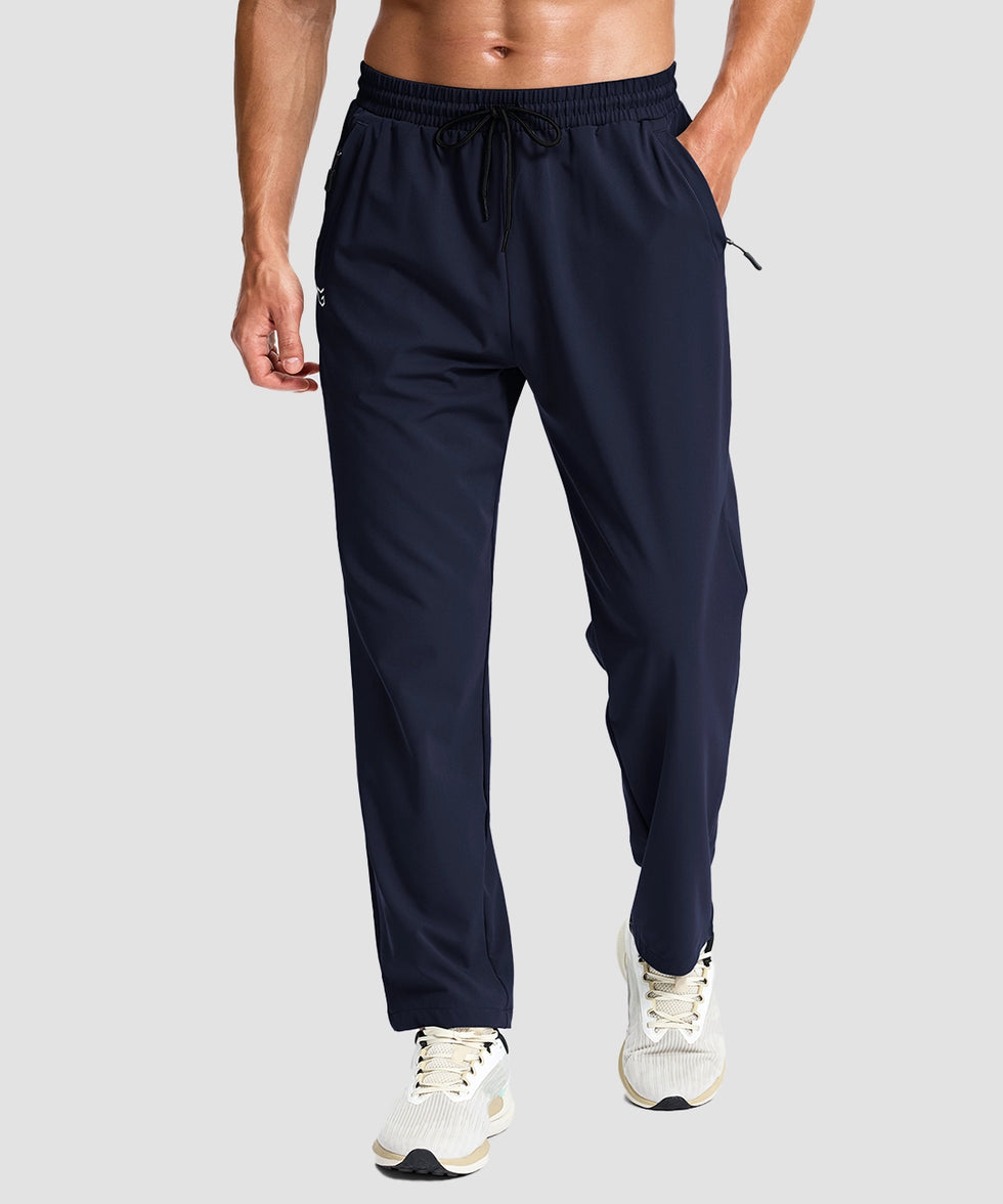 men's lightweight 3-pocket sweatpants in navy - front view