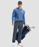men's lightweight athletic no strings hoodie in heather haze blue - matching outfits view