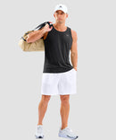 men's lightweight back reflective tank in black - matching outfits view