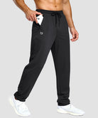 men's lightweight pocketed sweatpants in black - pocket detail