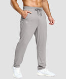 men's lightweight pocketed sweatpants in bright gray - pocket detail