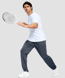 men's lightweight pocketed sweatpants in dusty blue - matching outfits view