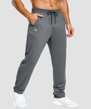 men's lightweight pocketed sweatpants in iron gray - pocket detail