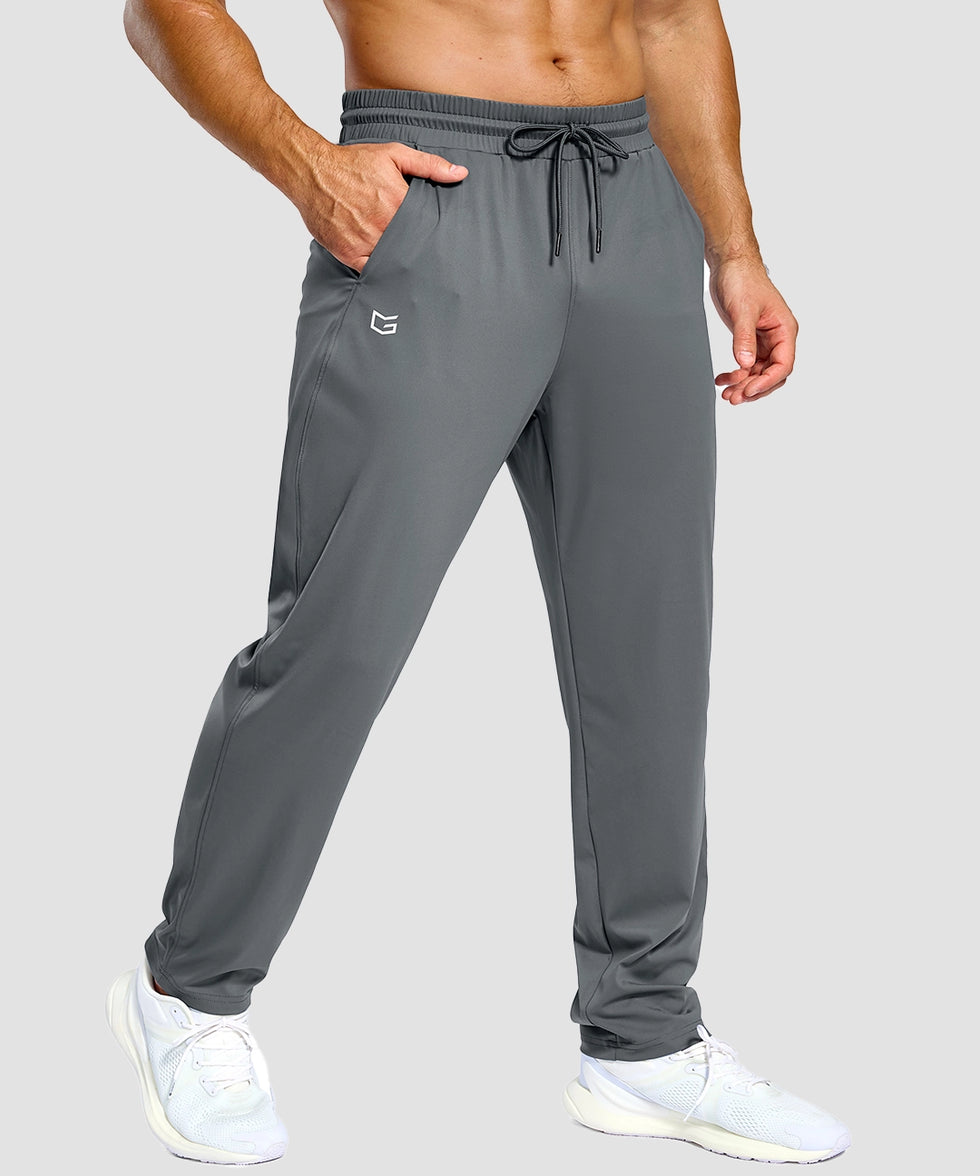 men's lightweight pocketed sweatpants in iron gray - pocket detail