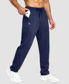men's lightweight pocketed sweatpants in navy - pocket detail