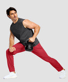 men's lightweight pocketed sweatpants in red - matching outfits view