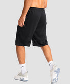 men's lightweight with zipper pockets short 11'' in black - back view
