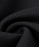 men's lightweight with zipper pockets short 11'' in black - fabric detail view