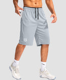 men's lightweight with zipper pockets short 11'' in bright gray - side view