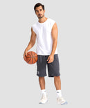 men's lightweight with zipper pockets short 11'' in dark gray - matching outfits view