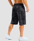 men's mesh side slit short 11'' in gray camo - back view