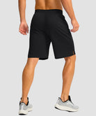 men's mesh side slit short 9'' in black - back view
