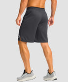 men's mesh side slit short 9'' in dark gray - back view