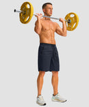 men's mesh side slit short 9'' in navy - matching outfits view