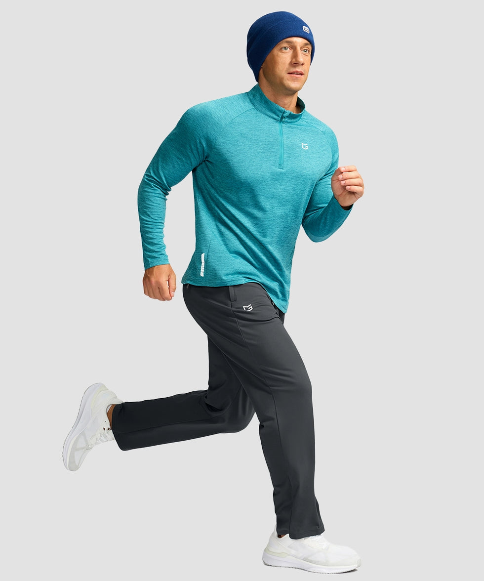 men's mid-rise fleece-lined track pants in dark gray - matching outfits view