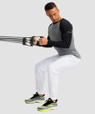 men's mid-rise thermal ankle-length joggers in white - matching outfits view