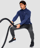 men's mid-rise with pockets stretchy joggers in heather gray - matching outfits view