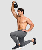 men's mid-rise with pockets stretchy joggers in iron gray - matching outfits view