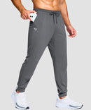 men's mid-rise with pockets stretchy joggers in iron gray - pocket detail