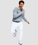 men's mid-rise with pockets stretchy joggers in white - matching outfits view