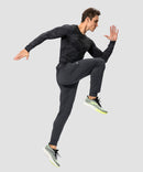men's mid-waist zipper pockets jogger in gray - matching outfits view