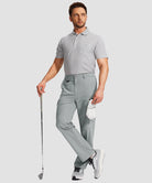 men's multi-pocket hiking pants in light gray - matching outfits view