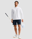 men's quarter zip performance pullover in white - matching outfits view