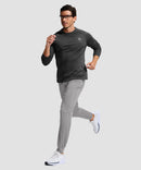 men's reflective zip pockets joggers in cloudy gray - matching outfits view