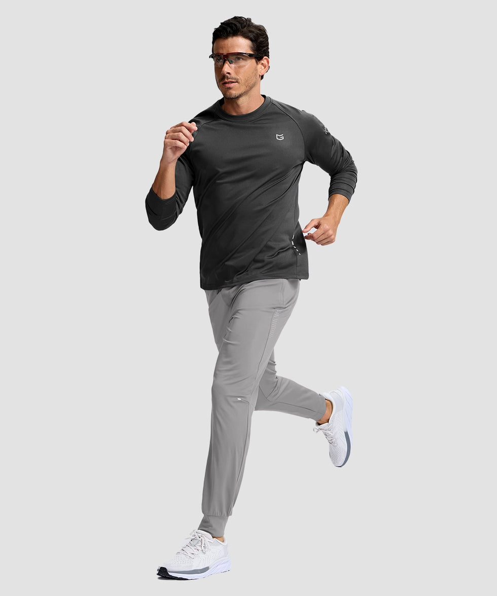 men's reflective zip pockets joggers in cloudy gray - matching outfits view